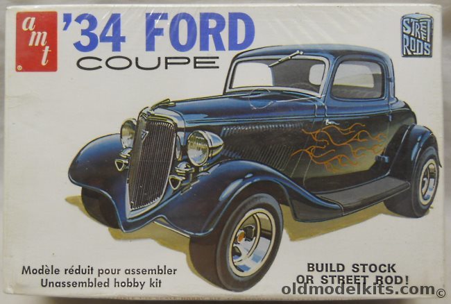 AMT 1/25 1934 Ford Coupe - Stock or Street Rod, T134 plastic model kit